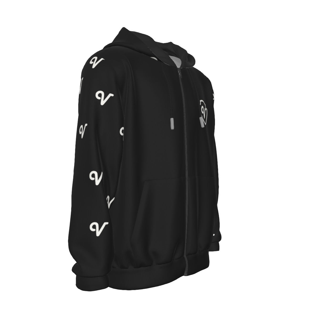 V hoodie (Black)