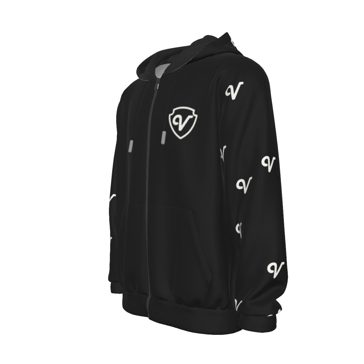 V hoodie (Black)